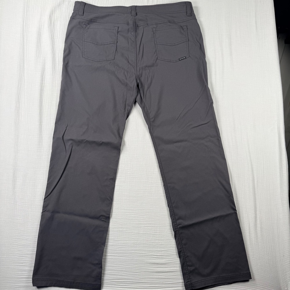 Prana Brion Pant Charcoal Gray Mens 40x34 Slim Fit Hiking Outdoor M4BN34312 - Picture 3 of 8